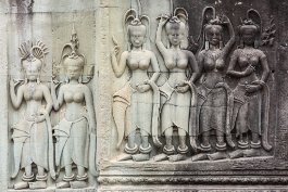 Angkor Wat Gruppe von Apsara Tänzerinnen im Angkor Wat / Group of Apsara dancers at Angkor Wat