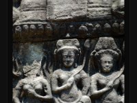 Banteay Thom  Pediment - Buddha with female worshippers