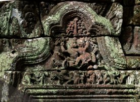 Preah Pithu Tempel Y (485)  Giebelfeld im Tempel Y / Pediment at Temple Y