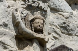 Angkor Wat Detail Flachrelief Tympanon / Detail Bas-relief Tympanum