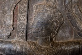 Angkor Wat Bas-Relief carving Close-up at Angkor Wat