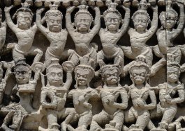 angkor_wat_tympanum-1273-2 Tympanon Flachrelief in Angkor Wat - Detail / Tympanum Bas-relief at Angkor Wat - Detail