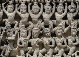 angkor_wat_tympanum-1273-2 Tympanon Flachrelief in Angkor Wat - Detail / Tympanum Bas-relief at Angkor Wat - Detail