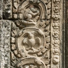 Banteay Kdei - carving details Detail einer kunstvollen Wanddekoration / Detail of an ornate wall decoration