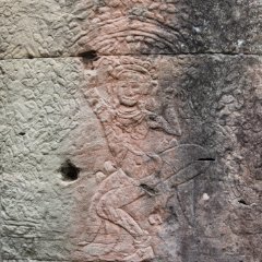 Banteay Kdei - Hall of Dancers Flachrelief einer tanzenden Apsara in der Halle der Tänzerinnen im Banteay Kdei Temple / Bas relief of a dancing Apsara on the Hall of Dancers at Banteay Kdei