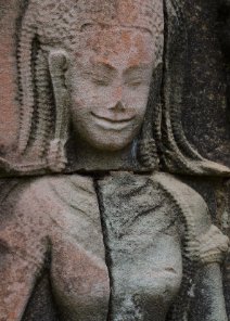 Devata of Banteay Kdei Flachrelief einer Devata im Banteay Kdei Tempel / Bas Relief of a Devata at Banteay Kdei Temple