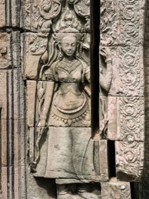 Devata of Banteay Kdei Devata Skulptur an der Innenwand im Tempel Banteay Kdei / Devata sculpture on inner wall at Banteay Kdei Temple