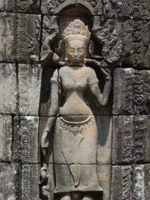 Devata of Banteay Kdei Devata in einer Nische im Banteay Kdei Tempel / Devata in a Niche at Banteay Kdei Temple