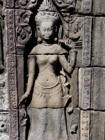 Devata of Banteay Kdei Devata Skulptur an der Innenwand im Tempel Banteay Kdei / Devata sculpture on inner wall at Banteay Kdei Temple