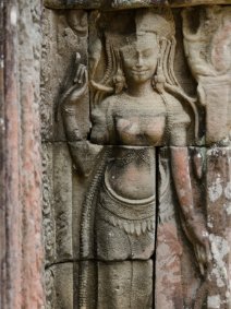 Devata of Banteay Kdei Devata Skulptur an der Innenwand im Tempel Banteay Kdei / Devata sculpture on inner wall at Banteay Kdei Temple
