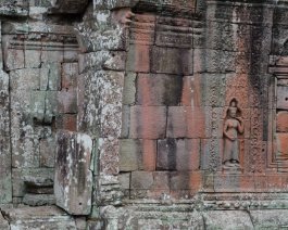 Banteay Kdei - Walls Banteay Kdei Tempel Flachreliefwand / Banteay Kdei Temple Bas Relief Wall