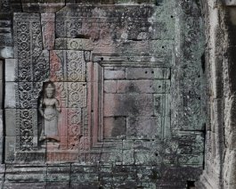Banteay Kdei - Walls Wandrelief im Innenhof, Banteay Kdei Tempel / Wall Relief at Courtyard, Banteay Kdei Temple