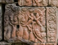 Banteay Prei Detail einer kunstvollen Wanddekoration, Banteay Prei Tempel / Detail of an ornate wall decoration, Banteay Prei Temple