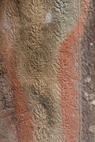Banteay Prei Fein gearbeitete florale Steinornamente, Banteay Prei Tempel / Finely carved floral stone ornaments, Banteay Prei Temple
