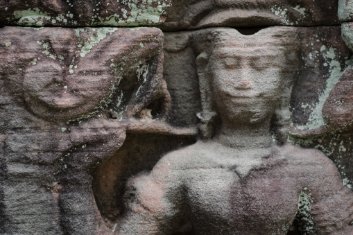 Banteay Prei Porträt einer Devata im Banteay Prei Temple / Portrait of a Devata at Banteay Prei Temple
