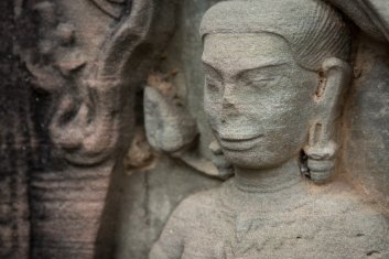 Banteay Prei Porträt einer Devata im Banteay Prei Temple / Portrait of a Devata in the Banteay Prei Temple