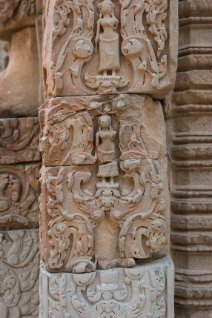 Chau Say Tevoda Pillar Säule mit Verzierungen im Chau Say Tevoda Tempel / Pillar with carvings at Chau Say Tevoda Temple